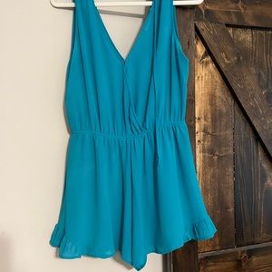 Nordstrom Teal Romper. Medium.